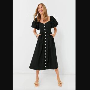 Tuckernuck Pomander Place Black Alexis Midi Dress - M